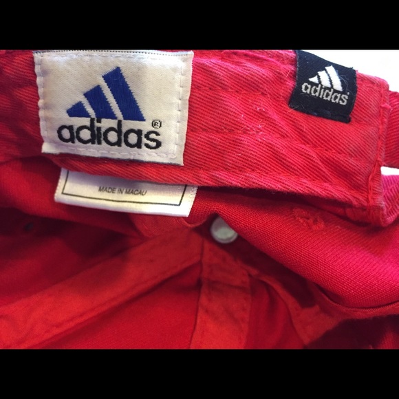 adidas men’s red fitted hat - Picture 2 of 2